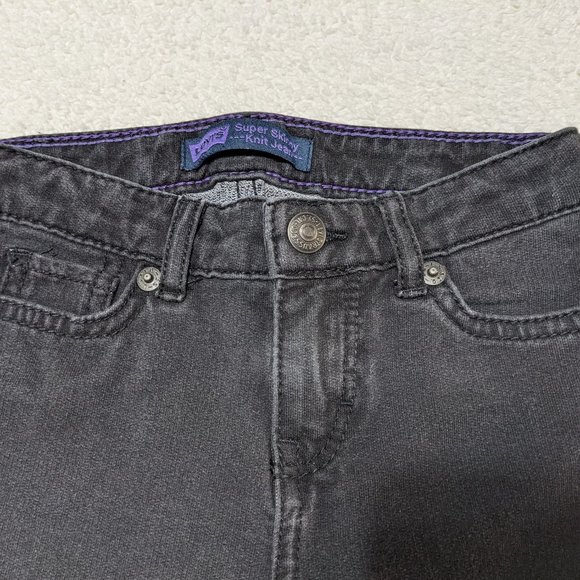 Levi's Super Skinny Knit Jeans in Black - size 4T - Picture 5 of 12